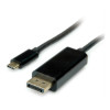 Kabel USB-C - DP , M/M, 1.0m, crni